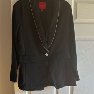 Jennifer Lopez Black Blazer with Silver Trim
